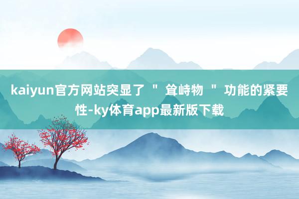 kaiyun官方网站突显了 ＂ 耸峙物 ＂ 功能的紧要性-ky体育app最新版下载